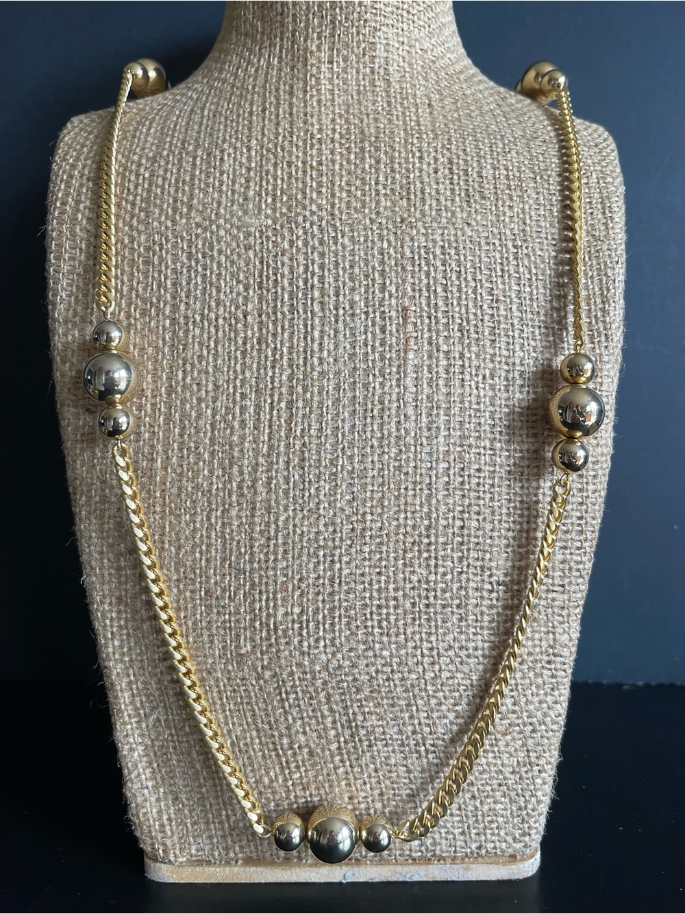 Gold-Tone Beaded Station Long Necklace - Women Jewelry